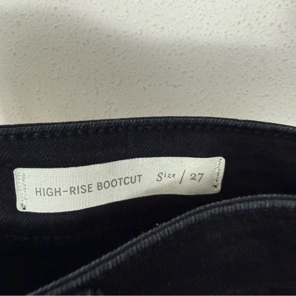 Anthropologie Pilcro Black High Rise Bootcut Jean Sz 27 - Picture 8 of 9